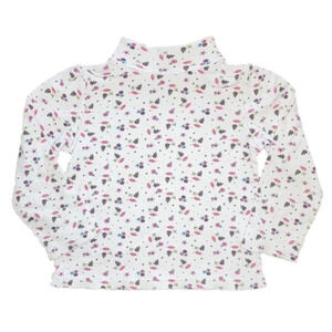 GARANIMALS White and Floral Pattern Turtleneck Long Sleeve